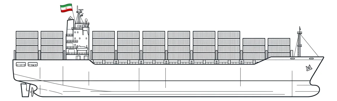 Sea container delivery from Iran